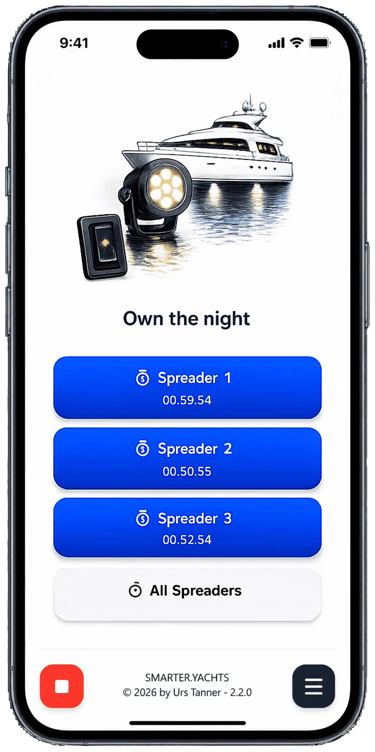 Smarter.Yachts lighting control