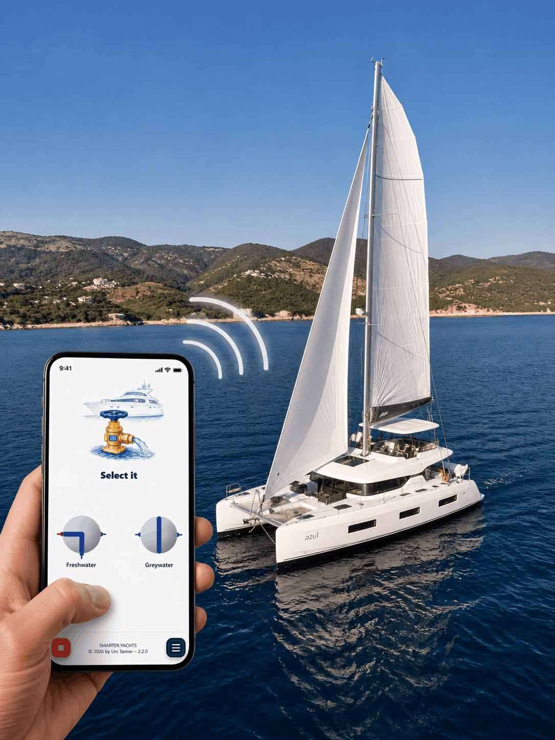 Smarter.Yachts mobile app for onboard yacht control