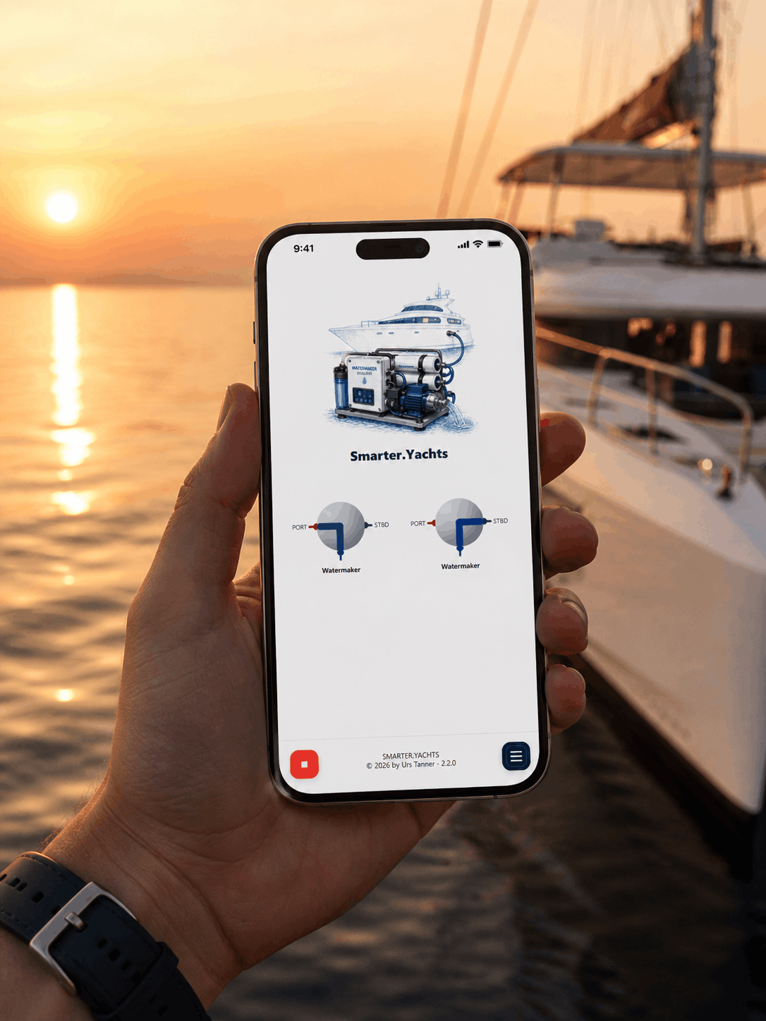 Smarter.Yachts App Interface